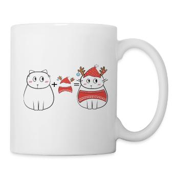 Weihnachten Katze - Tasse - Weiß - Rechts