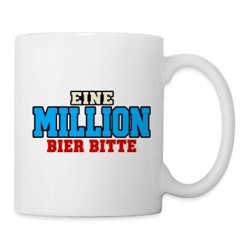 Million Bier - Tasse - Weiß - Rechts