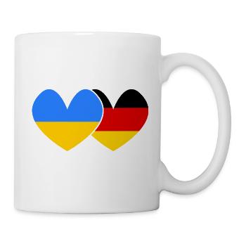 Ukraine Deutschland Freundschaft  - Tasse - Weiß - Rechts