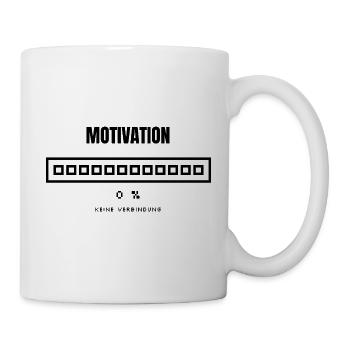 Motivation 0 Prozent Ladebalken Retro Pixel - Tasse - Weiß - Rechts