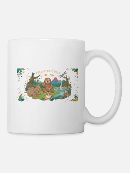 Prehistoric Pals Dino & Friends - Tasse - Weiß