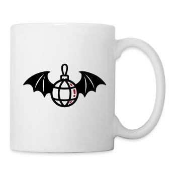 Fledermaus Discokugel Icon - Tasse - Weiß - Rechts