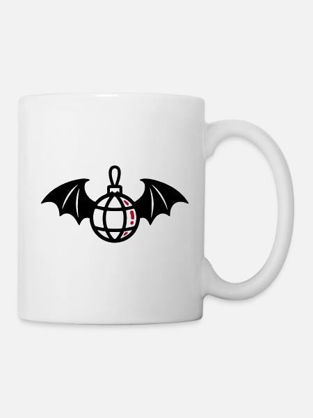 Fledermaus Discokugel Icon - Tasse - Weiß