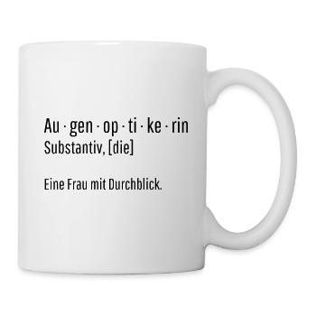 Augenoptikerin Substantiv Definition Geschenk - Tasse - Weiß - Rechts