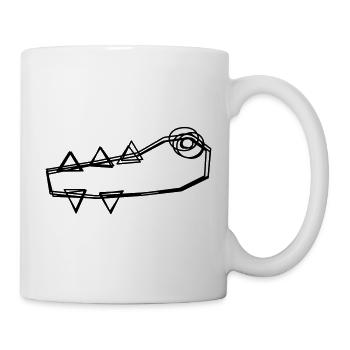 Krokodil handgezeichnet - Tasse - Weiß - Rechts