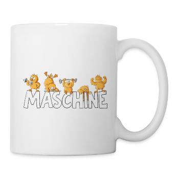 Maschine Küken Workout Fitness Kraftsport Humor - Tasse - Weiß - Rechts
