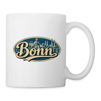 Bonn Vintage Stadtmotiv - Tasse - Weiß - Rechts