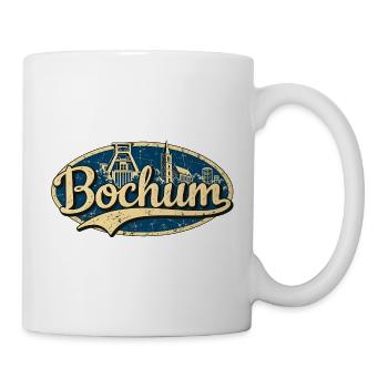 Bochum Vintage Stadtmotiv - Tasse - Weiß - Rechts