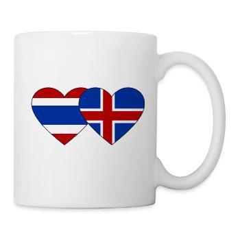 Thailand Island Flagge Herzform - Tasse - Weiß - Rechts