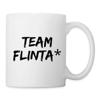 TEAM FLINTA PINSEL SCHRIFT FEMINISMUS QUEER - Tasse - Weiß - Rechts