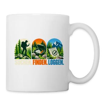Wandernavigator Motiv: Outdoor Abenteuer - Tasse - Weiß - Rechts