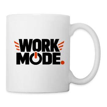 Work Mode – Minimalistisches Statement Design - Tasse - Weiß - Rechts