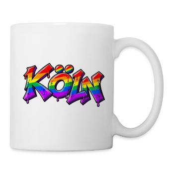 Köln Graffiti 🌈 - Tasse - Weiß - Rechts