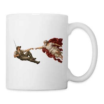 Die Erschaffung des Anglers - Tasse - Weiß - Rechts