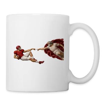 Die Erschaffung des Footballs - Tasse - Weiß - Rechts
