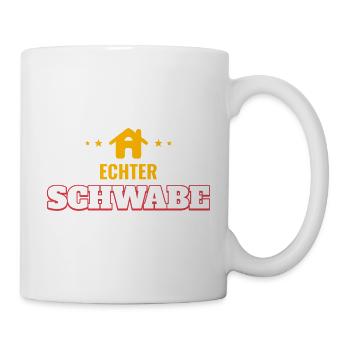 Echter Schwabe – Schwaben Shirt - Tasse - Weiß - Rechts