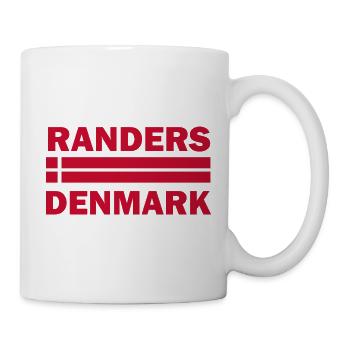 Typografie der nordischen Flagge von Randers, Dänemark - Tasse - Weiß - Rechts