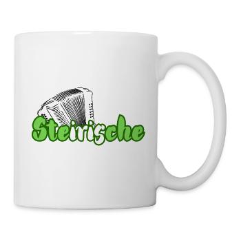 Steirische Harmonika Fanshirt - Tasse - Weiß - Rechts