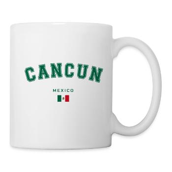 Cancun Mexico Flag College Look - Tasse - Weiß - Rechts
