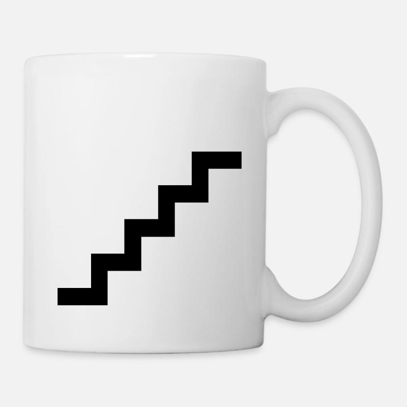 Escaliers noirs - Mug blanc - blanc