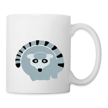 lemur (3c) - Tasse - Weiß - Rechts