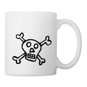 totenkopf - Tasse - Weiß - Rechts