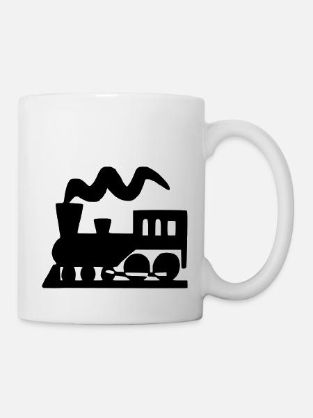 Lokomotive - Tasse - Weiß