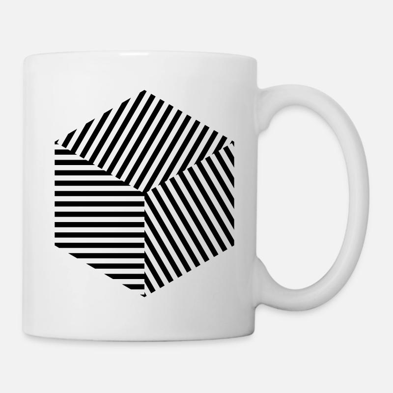 Lignes carrés - Mug blanc - blanc