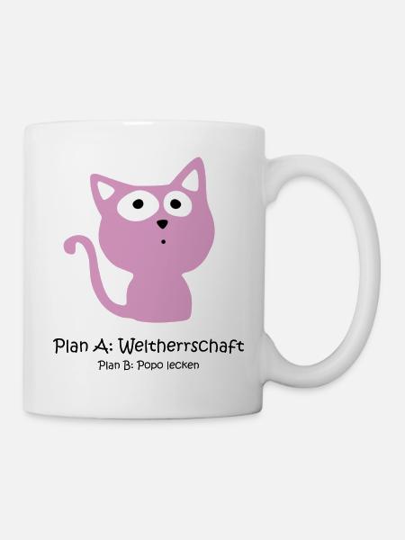 Süße Katze - Weltherrschaft - Tasse - Weiß