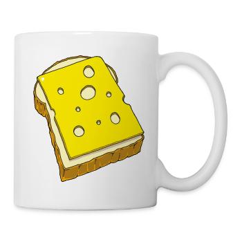 Käsebrot - Tasse - Weiß - Rechts
