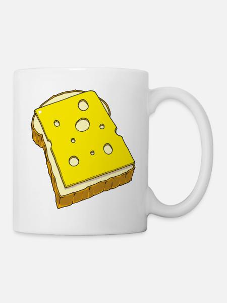 Käsebrot - Tasse - Weiß