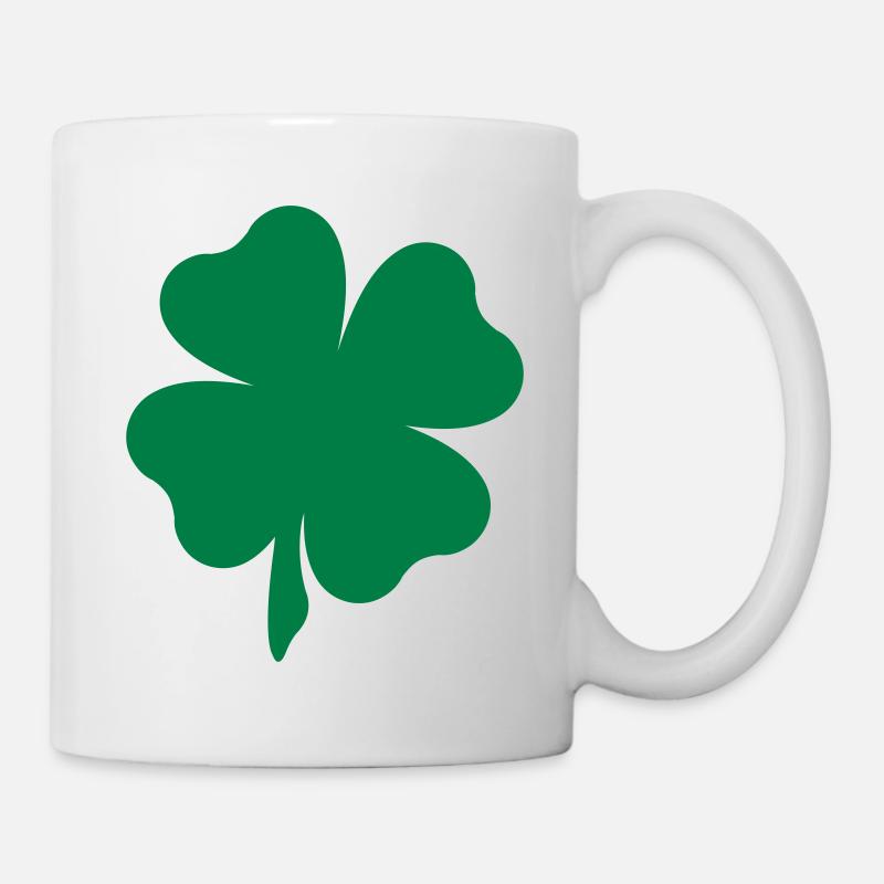 Kleeblatt - Tasse - Weiß
