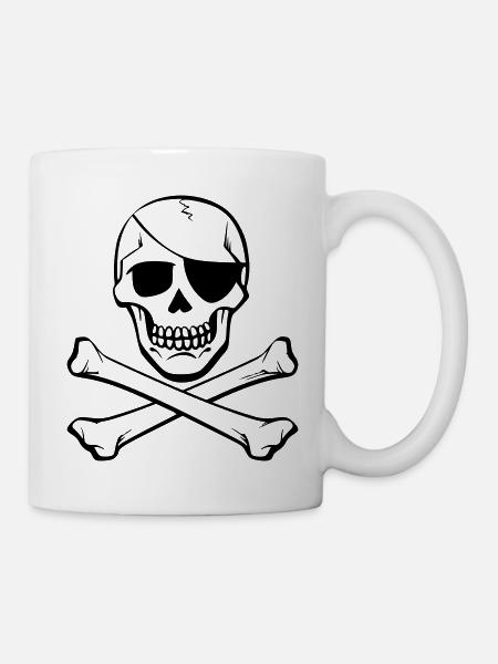 pirat 3 - Tasse - Weiß