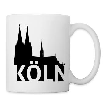 Kölner Dom - Tasse - Weiß - Rechts