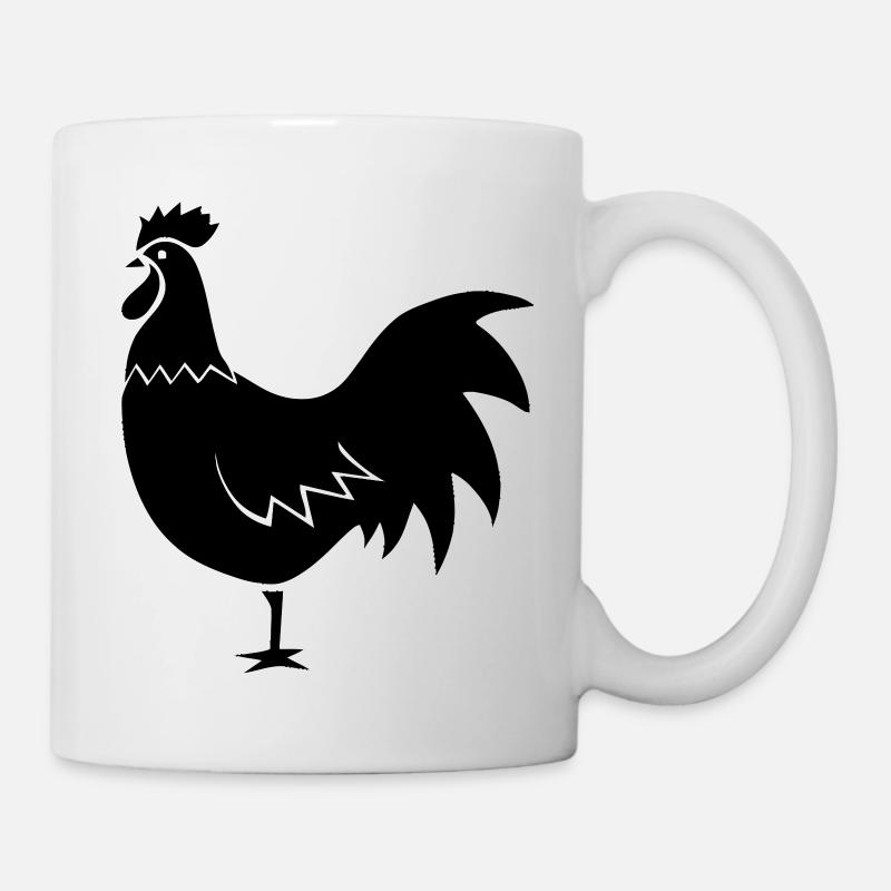 Coq - Poule - Mug blanc - blanc