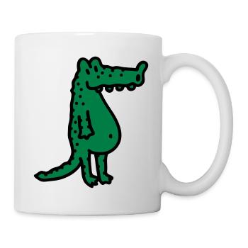 Krokodil - Tasse - Weiß - Rechts