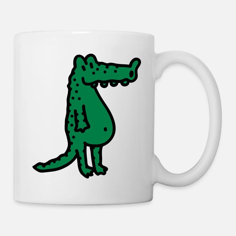 Krokodil - Tasse - Weiß