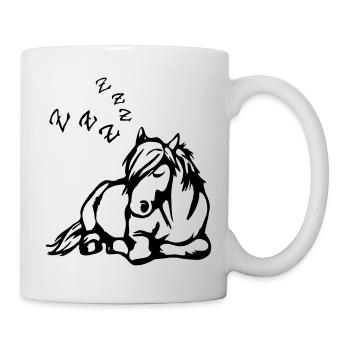 ZZZ Schlafendes Pferd - Tasse - Weiß - Rechts
