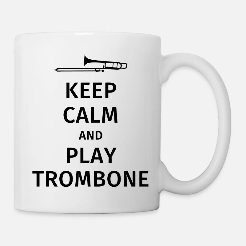 keep calm and play trombone - Mug blanc - blanc