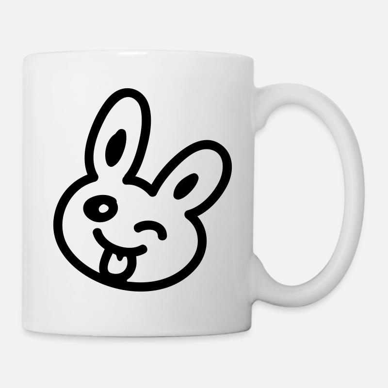 Lapin vilain - Ligne - Mug blanc - blanc