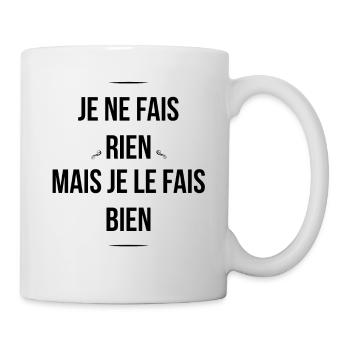 Je ne fais rien - Mug blanc - blanc - Droite