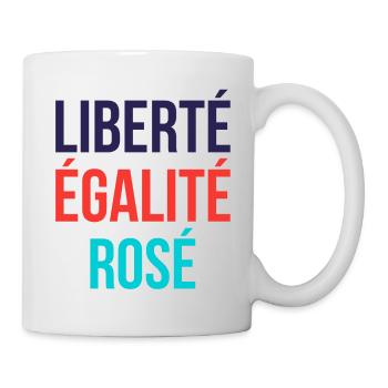 Liberté égalité rosé - Mug blanc - blanc - Droite