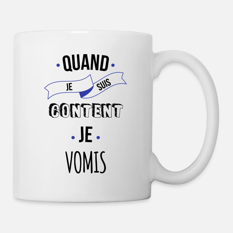 Je vomis - Mug blanc - blanc