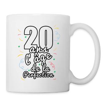 20 ans - Mug blanc - blanc - Droite