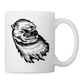 Loutre - Mug blanc - blanc - Droite
