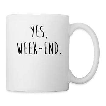 Yes week-end - Mug blanc - blanc - Droite