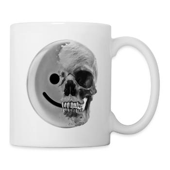 charbon smiley - Mug blanc - blanc - Droite