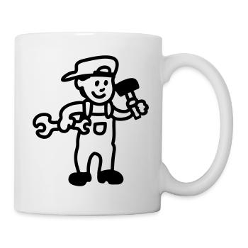 Handwerker - line - Tasse - Weiß - Rechts