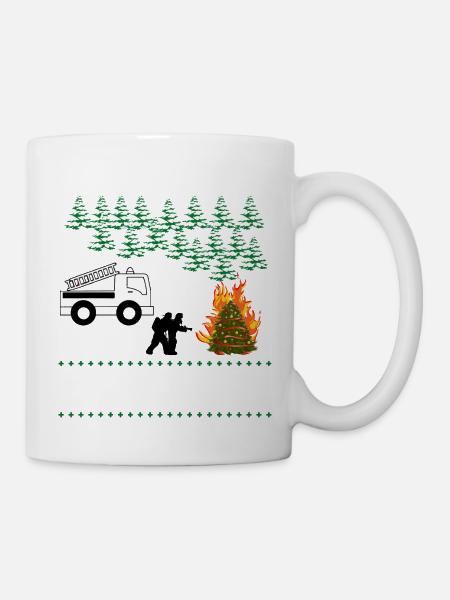 Feuerwehr Weihnachten - Tasse - Weiß