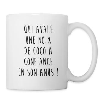 ...une noix de coco - Mug blanc - blanc - Droite